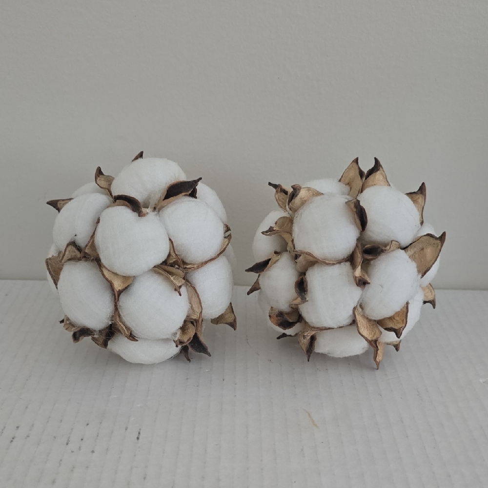 Pair of Cotton Ball Decor